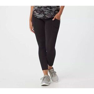 NEW Zuda Z-Move 7/8 Black Mixed Mesh Leggings - XXS